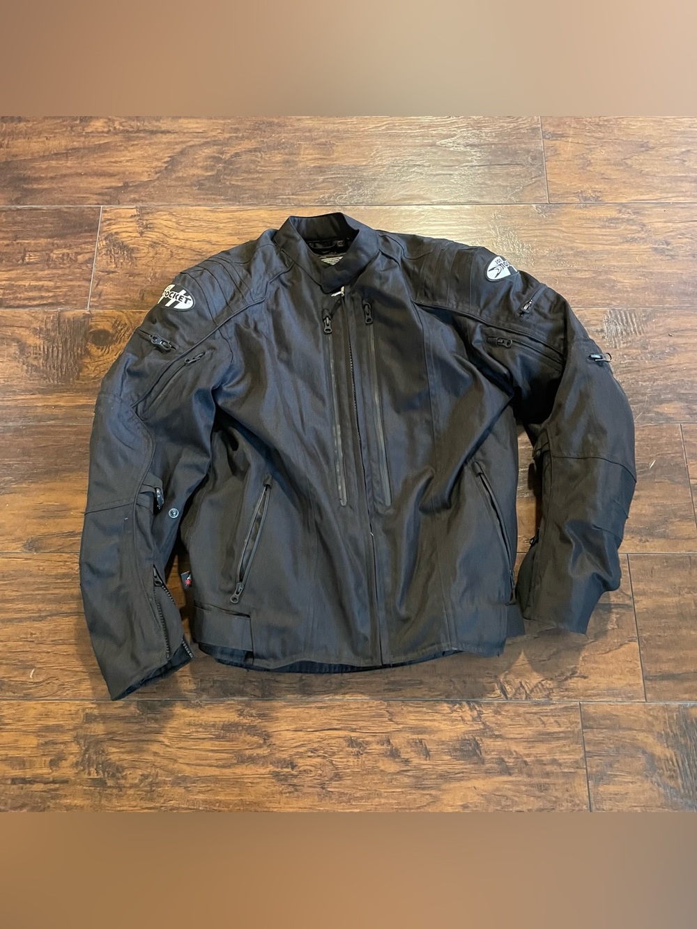 Joe Rocket Black Men's Performance Jacket with Shoulder Emblems